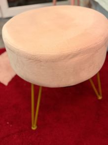 pink footstool