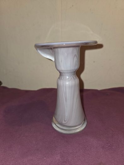 Glass Tulip Candlestick Holder