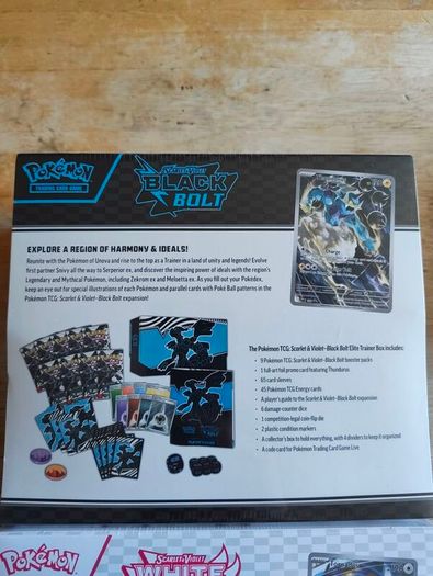 Pokemon Tcg Scarlet and Violet Black Bolt and White Flare Elite Trainer Box ETB