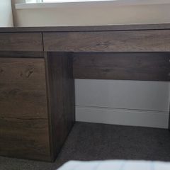 Desk  brown for home office, student accommodation.