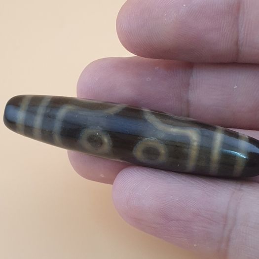 Vintage Himalayan Tibetan 7 Eyes Agate Dzi Bead Amulet
