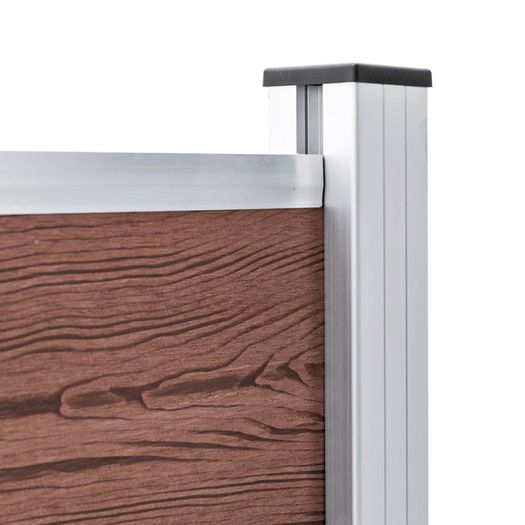 Garden Fence WPC 353x106 cm Brown