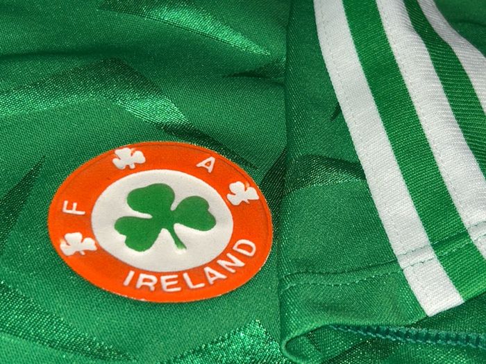 REPUBLIC OF IRELAND adidas home football jersey shirt 1990 - 1992 original NO SPONSOR World Cup Italia 90