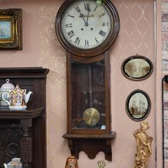 Antique Irish Oak Wall Clock, c.1910