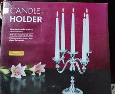 silver-plated candle holder