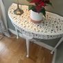 Floral half moon table Image 5