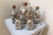 Sea shells in bottles