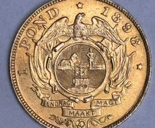 1898 South Africa Gold One Pond Coin