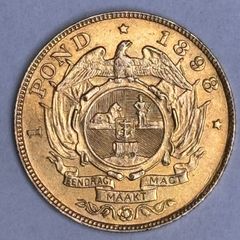 1898 South Africa Gold One Pond Coin