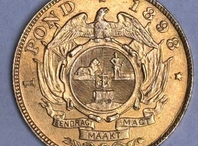 1898 South Africa Gold One Pond Coin