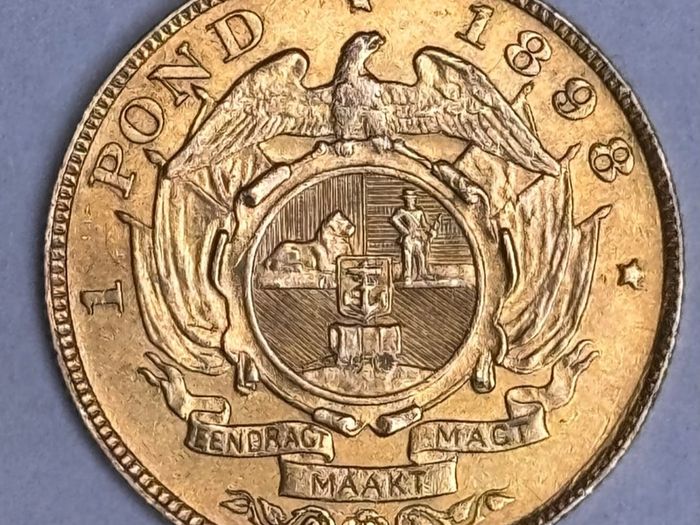 1898 South Africa Gold One Pond Coin