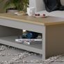 Arlington Coffee Table 1 Shelf Storage MDF Living Room Modern Furniture (Grey) Image 4