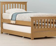 Solid Single Bed + Pull-Out Trundle (Converts to Double)
