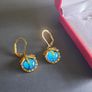 Vintage Style Dragonfly Earrings with Blue Crystal Boho Dangle Earrings Jewellery Image 4