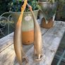 MID CENTURYPAIR OF CRANES hand carved Buffalo / cow horn Image 5