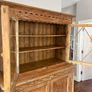Vintage Pine Glass-Fronted Cabinet / Rustic Farmhouse Cupboard Image 2