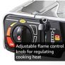 Camping Gas Stove, Double Burner  BBQ Cooker, Outdoor Grill Plate  Automatic Ignition System, Butane Can BBQ Caravan Outdoor Image 4