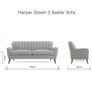 Harper 3 seater sofa in excellent condition. Image 4