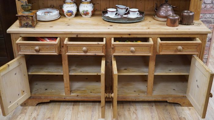 Large Bespoke Solid Pine Kitchen Dresser