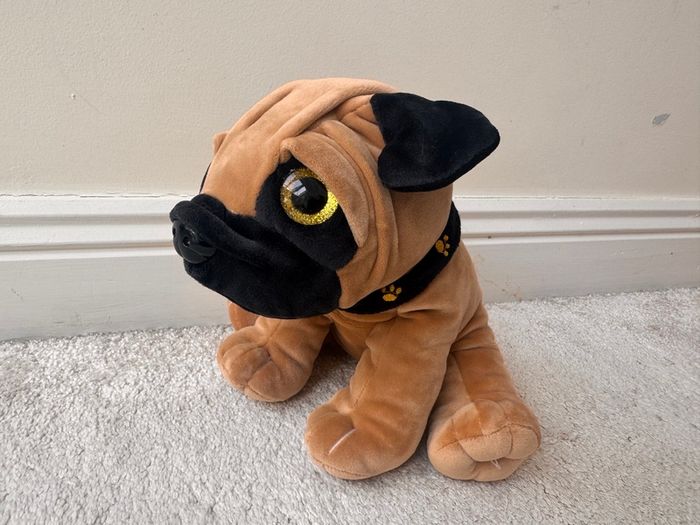 Squashy Paws French Bulldog Plush Whitehouse Leisure approx. 23 cm. Used Please see photos