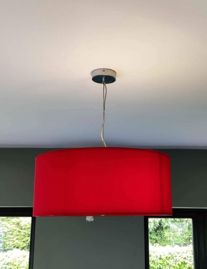 Red light shade pendant