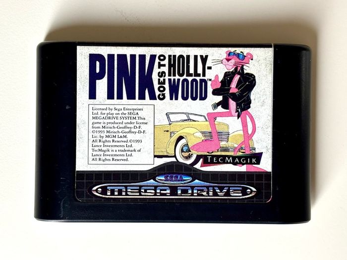 Pink Goes to Hollywood for Sega Mega Drive Boxed and Minty