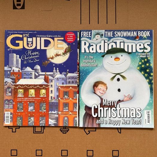 RTE GUIDE / RADIO TIMES, Christmas 2018 both in perfect condition as new