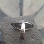 Lovely Vintage Sterling Silver Ladies Ring with a single Pearl stone Image 5