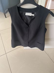 Waitresses quality black waistcoast size 14