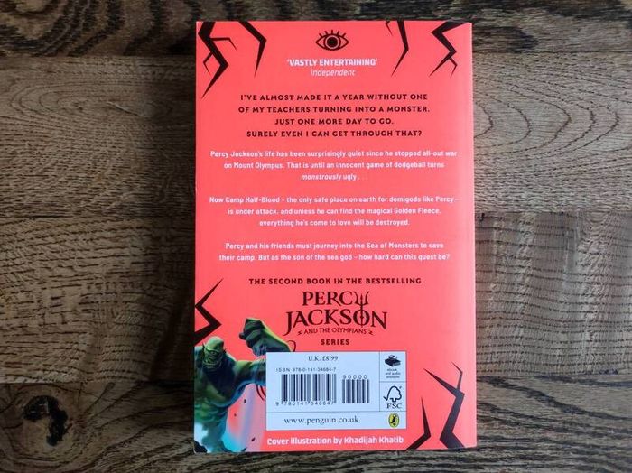 Percy Jackson and the Sea of Monsters (Book 2) by Rick Riordan , Age 9+