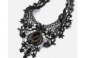Vintage Style Necklace with a Black Stone