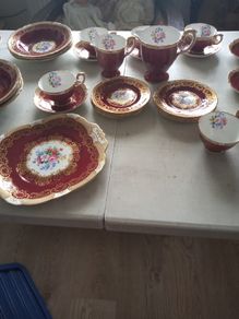 Crown staffordshire antique dinner/tea service