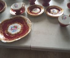 Crown staffordshire antique dinner/tea service