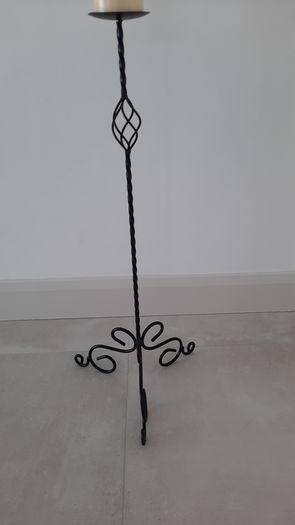 Wrought  iron  candle holder
