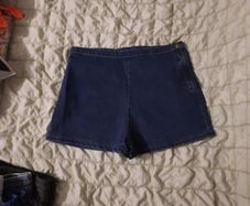 denim high waist shorts