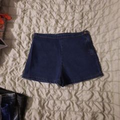 denim high waist shorts