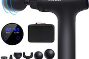 Massage Gun,Hand-Held Percussion Muscle Massage Device for Deep Tissue Relaxation Massage LCD Display 30 Speeds Optional Modes with 6 Replaceable Massage Heads