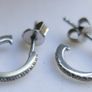 Vintage Sterling Silver 925 Hoop Studs Earrings 1,5g Image 4