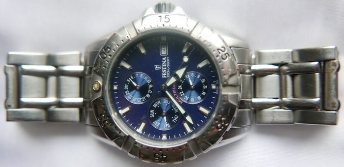 Men's Festina Chronograph Quartz Watch 100M/330FT Multifunction 16059 Watch-Festina Wristwatch Quartz Analog
