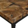 Coffee Table Teak Resin 60x60x40 cm Black and Brown Image 8