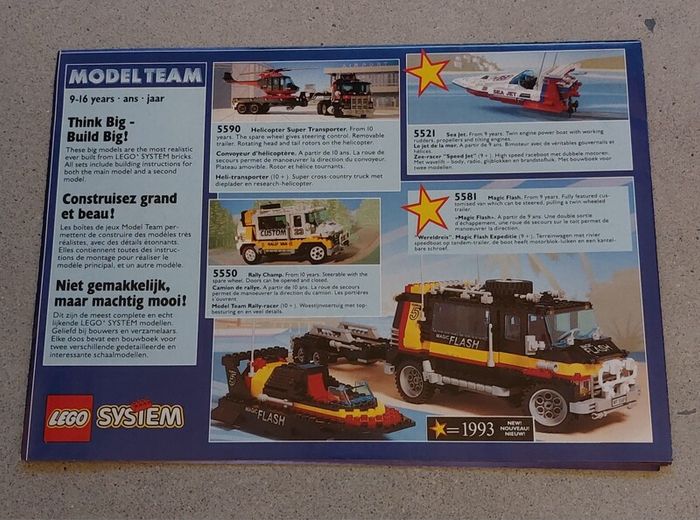 Lego 1993 Medium Technic European Foldout