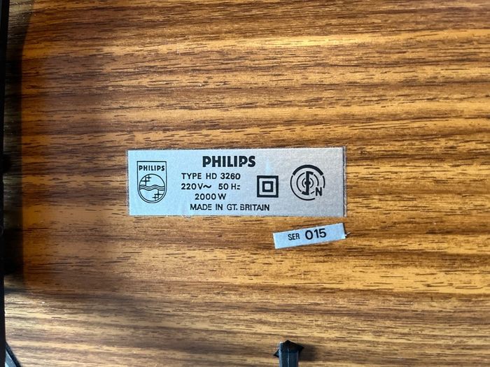Vintage Philips 3262 Fan Heater
