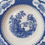 Two Vintage Adams Aladdin pattern  blue and white oriental scene shallow plates  D 22.5cm Image 2