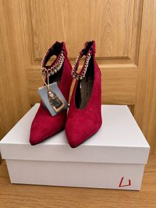 Una Healy Red Suede High Heel Court Shoes UK 6 EU 39 New With Box