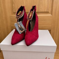 Una Healy Red Suede High Heel Court Shoes UK 6 EU 39 New With Box
