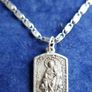 Vintage Catholic Pendant on Sterling Silver 925 Necklace length 20" - 4,6g Image 4