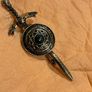 Beautiful Brooch With Green Stone Image 3