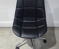 Black Faux Leather Office Chair