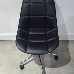 Black Faux Leather Office Chair