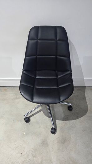 Black Faux Leather Office Chair